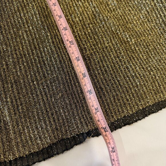 Zara Dress Gold Lurex Mock Neck Sleeveless A Line Shimmery Shift Size Small - Picture 9 of 9